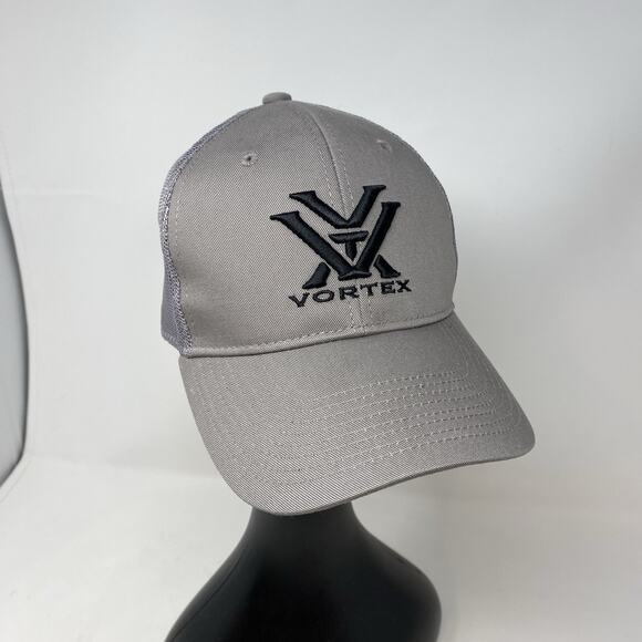 Vortex Mens Snapback Baseball Cap Hat Gray Embroidered Logo One Size - Picture 1 of 7